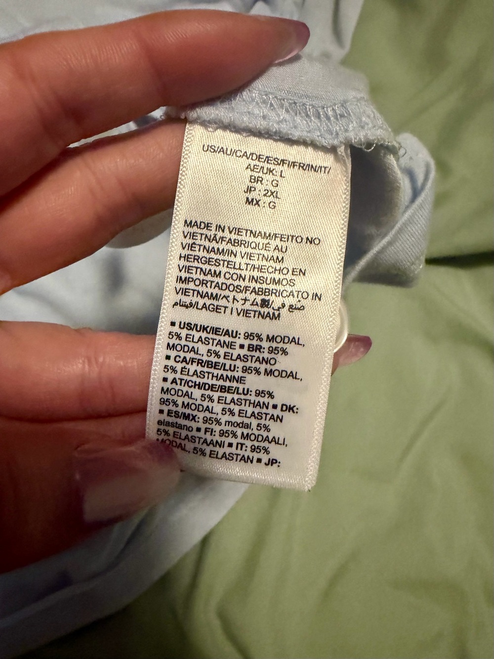 Light Blue Women's Modal Pajama Set - Picture 4 of 4